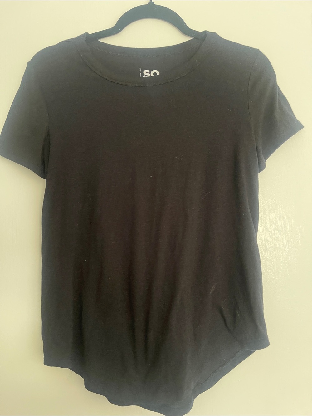 SO Black Short Sleeve Crewneck Tee